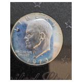 1973 S 40% Silver Proof Ike w Case and Box  M-27