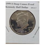 1999 S Deep Cameo Proof Kennedy Half Dollar 12-37