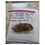 4 Rolls of Pennies Wheats and Regular w Bonus12-74