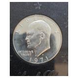 1971 S 40% Silver Proof Ike w Case and Box  M-21