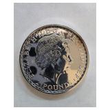 1 oz Fine Silver 2013 Britannia 2 Pounds Coin 9-2