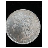 1879 P 90% Silver BU Morgan $1 Coin 9-3