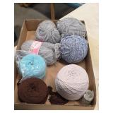 7 Skeins Mix Wool, Silk, Acrylic  5-12s