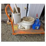 Metal rolling cart/can/camode