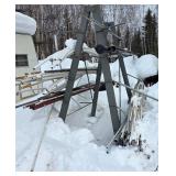 metal pipe rack w/ pvc pipe & more