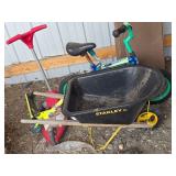 wheel barrow / bike & misc..