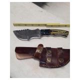Hand Crafted Full Tang Damascus Tracker Knife 5-11