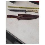 Hand Crafted Full Tang Damascus Kitchen Knife 5-16