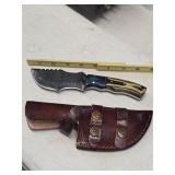 Hand Crafted Full Tang Damascus Tracker Knife 5-8