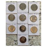 10 x S Mint BU Kennedy 50 Cent Coins  12-5