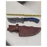 Hand Crafted Full Tang Damascus Tracker Knife 5-10