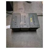 three metal cans. T-8