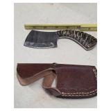 Hand Crafted Full Tang Damascus Mini Clever 5-14