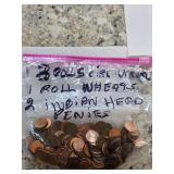 4 Rolls Pennies + More, Including Wheats  12-23