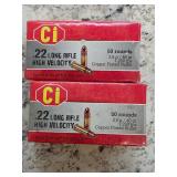 100 Rounds 22LR 40gr  High Velocity  8-2