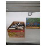 Large box of frames and oil painting. 8-1