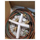 OXY and accetalyne torch, line, regulators. 3-7