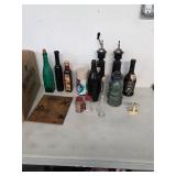 Vintage bottles, pepper grinder, more. 45-76