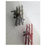 Vintage metal WWI planes, Red Baron. 45-28