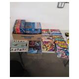 Magazines and board game lot. 45-13