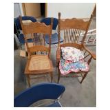 Vintage, sturdy wooden chairs. 25-1