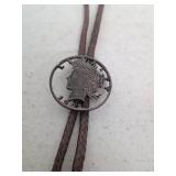 Bolo tie with Peace dollar. N-8