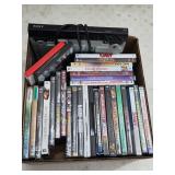 DVDs and DVD player. K33