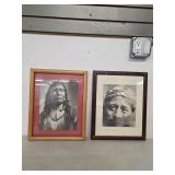 Framed pictures of Native Americans. 6-7