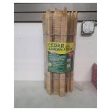 Cedar garden fence. 25-24