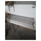 Metal shelves 4ft long 18in deep. 24-1