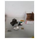 Belt buckle, bronze car, more. 45-34