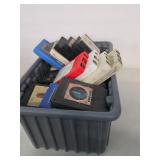 Large box of 8 track tapes. 26-13