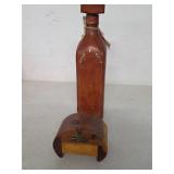 Italian leather wrapped bottle & trinket box.45-42