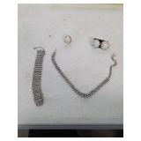 Matching earrings, ring, necklace, bracelet. N-3
