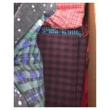Box of fabric for sewing. K55