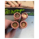 4 rolls of wheat pennies. 12-19
