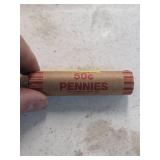 Indian head roll of pennies. 12-7
