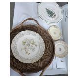 22K gold painted plates and other China. 5-35