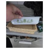 Pyrex milk glass roasting pan. 5-31