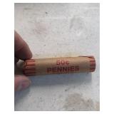 Indian head roll of pennies. 12-5