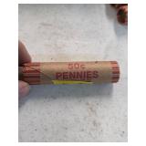 Indian head roll of pennies. 12-8