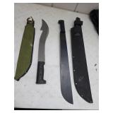 Gerber and modified machete. 19-76