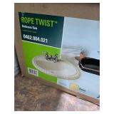 Rope twist bathroom sink, new. 17-8