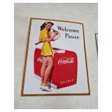 Vintage metal Coca-Cola sign. B-8