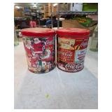 2 Vintage Coca-Cola tins with puzzles inside. B-60