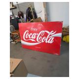 Vintage, large metal Coca-Cola sign. B-56