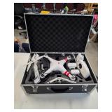 Hard case with drone controllers and spare parts.