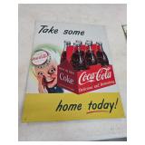 Vintage metal Coca-Cola sign. B-7