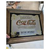 Vintage Coca-Cola framed mirror. B-41