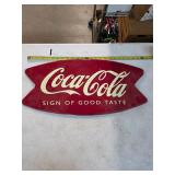 Vintage metal Coca-Cola sign. B-31